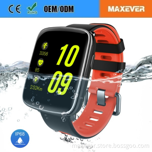 1.54" Touch Screen Sport Fitness Swimming IP68 Waterproof Smartwatch GV68